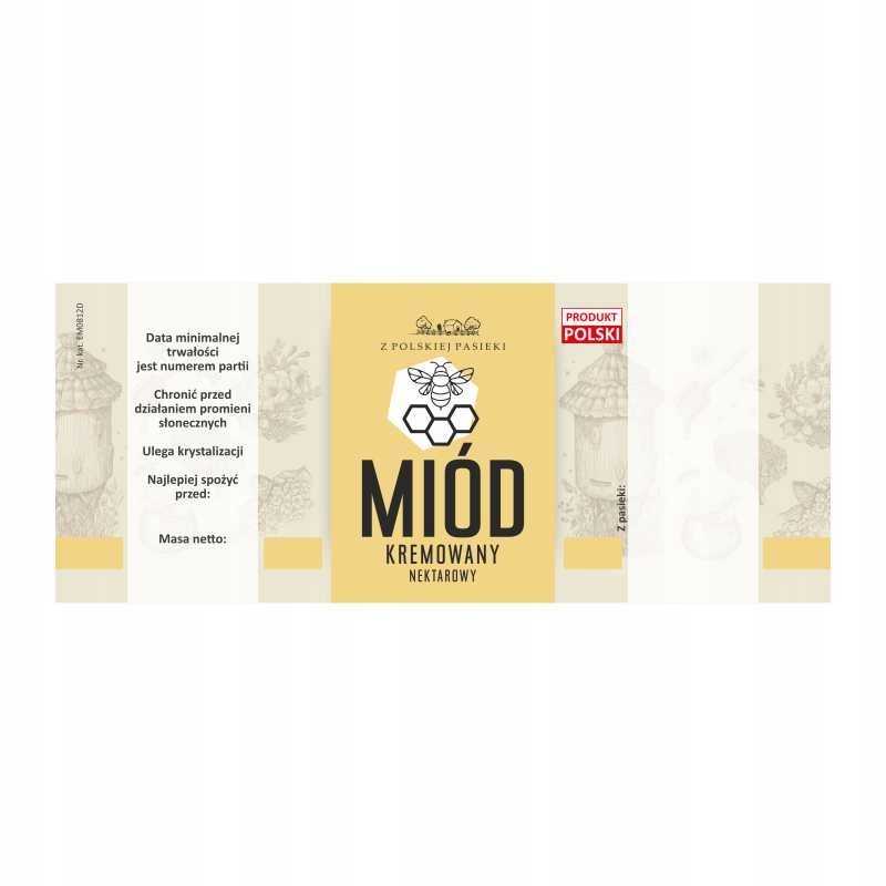 Kremo medaus etiketė – maža