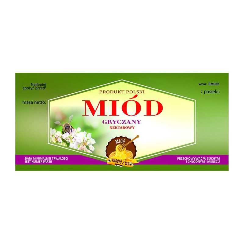 Grikių medaus etiketė em032 - mažas - išpardavimas