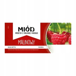 Etiketė aviečių medui em137 - maža