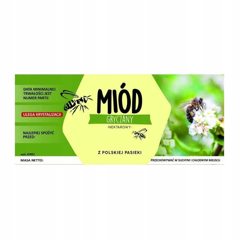 Grikių medaus etiketė em052 - maža