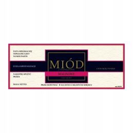 Aviečių medaus etiketė em107 - maža