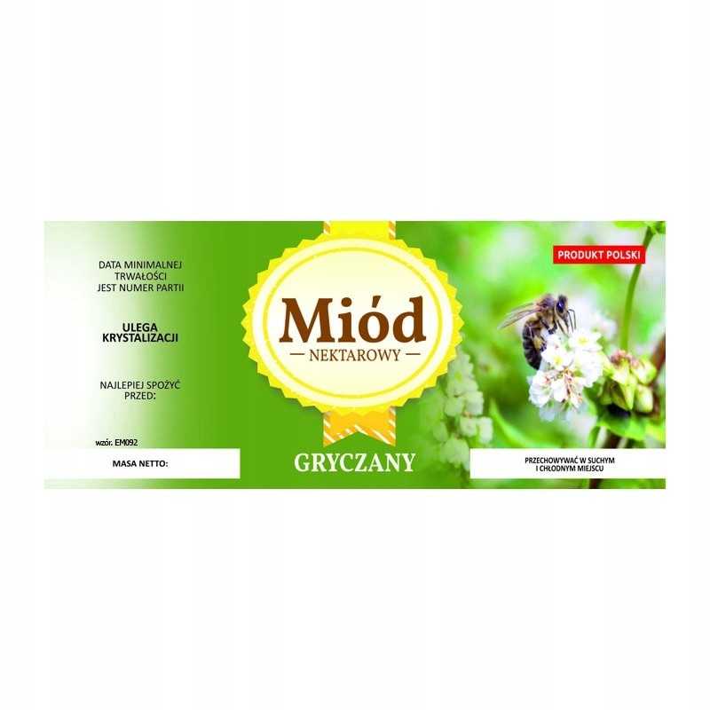 Grikių medaus etiketė em092 - maža
