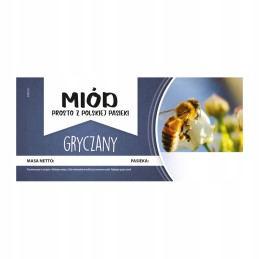 Grikių medaus etiketė em132 - maža