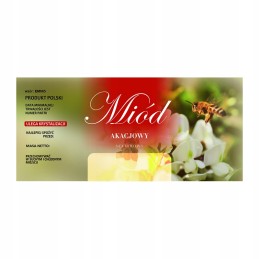 Akacijų medaus etiketė em065 - maža