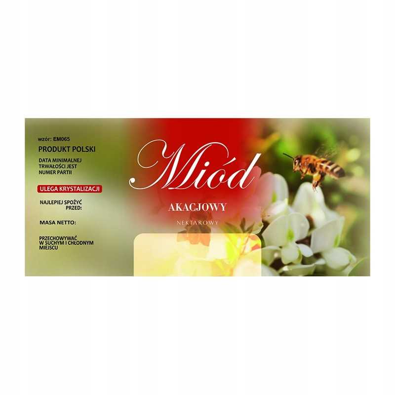 Akacijų medaus etiketė em065 - maža