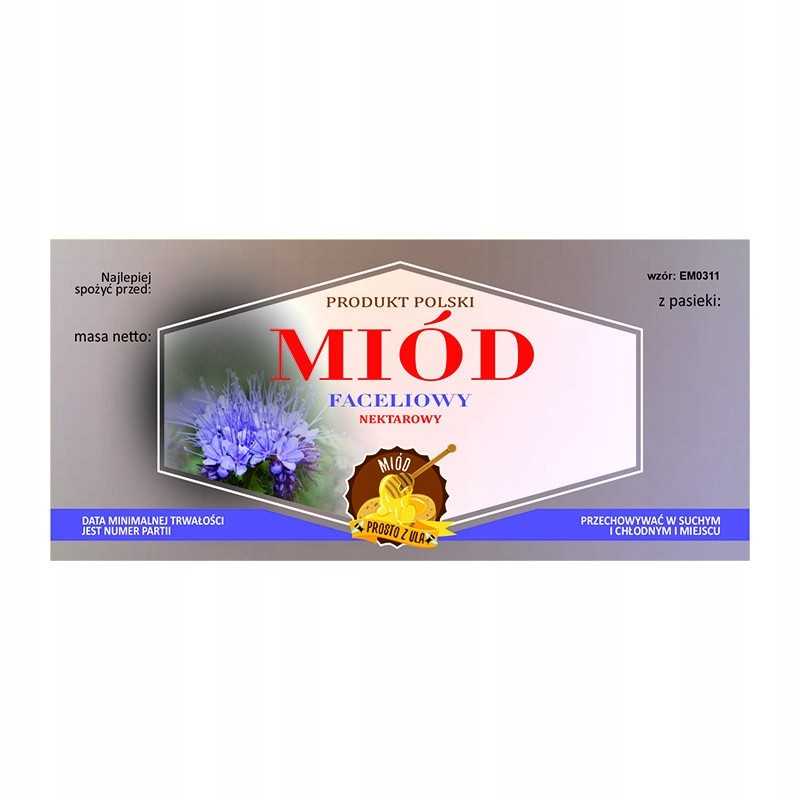 Facelijos medaus etiketė em0311 - maža