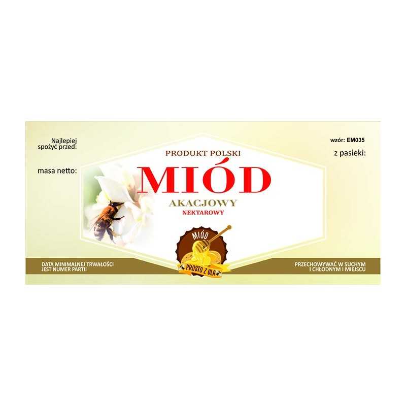 Akacijų medaus etiketė em035 - maža