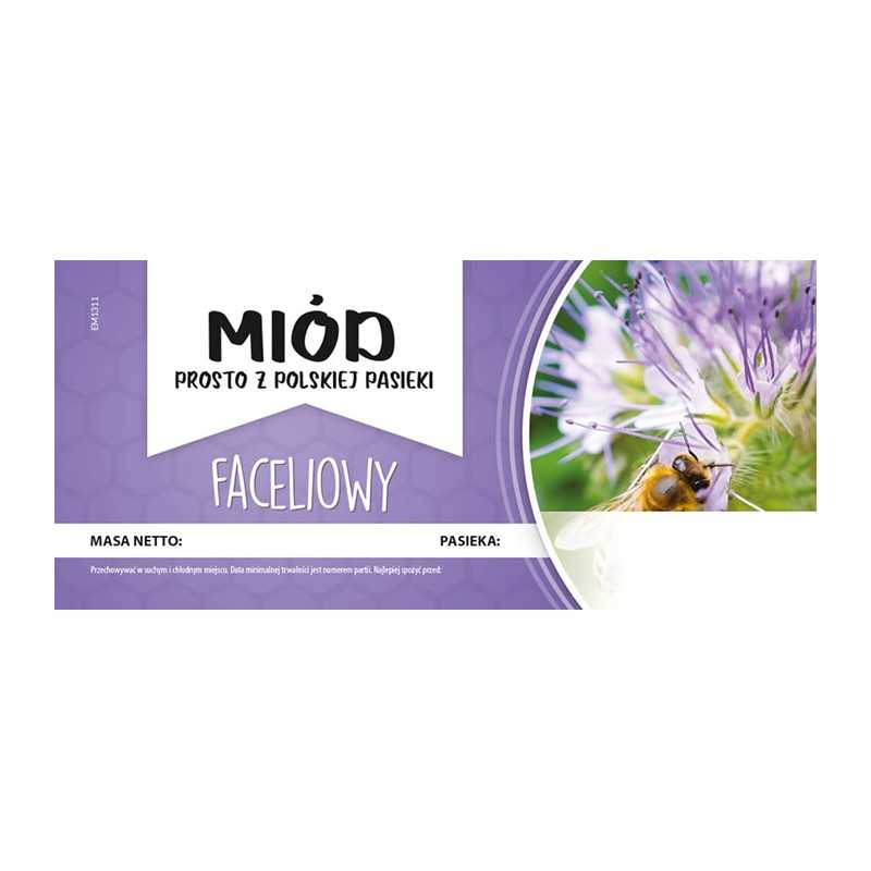 Facelijos medaus em1311 etiketė – maža