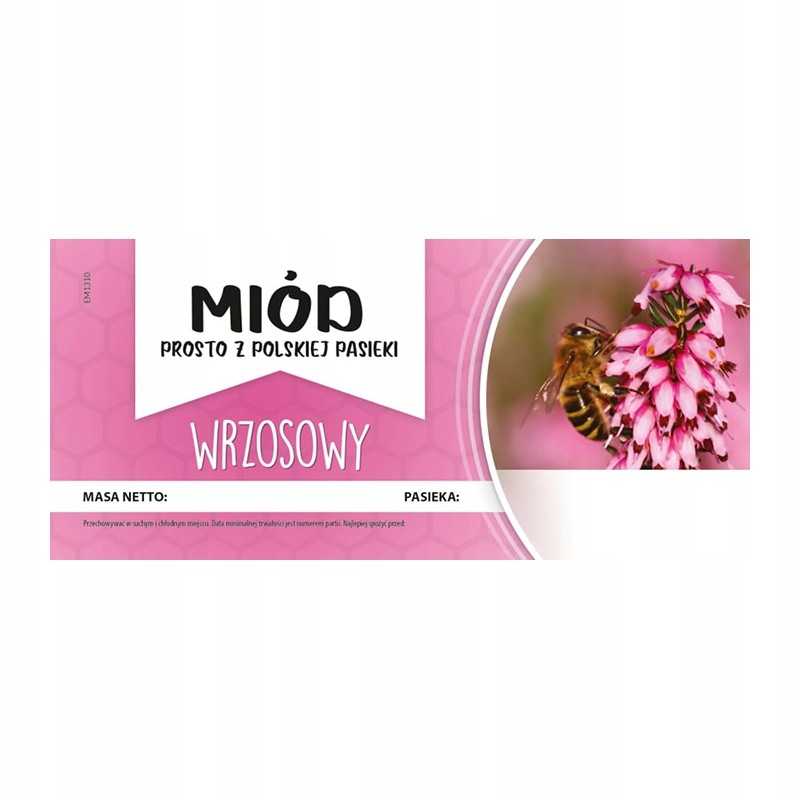 Etiketė viržių medui em1310 - maža