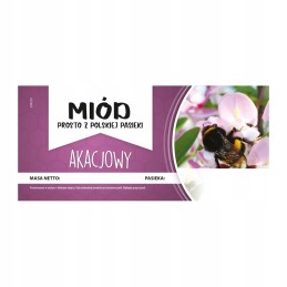 Akacijų medaus etiketė em135 - maža