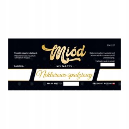 Nektaro ir lipčiaus medaus etiketė em1217 – maža