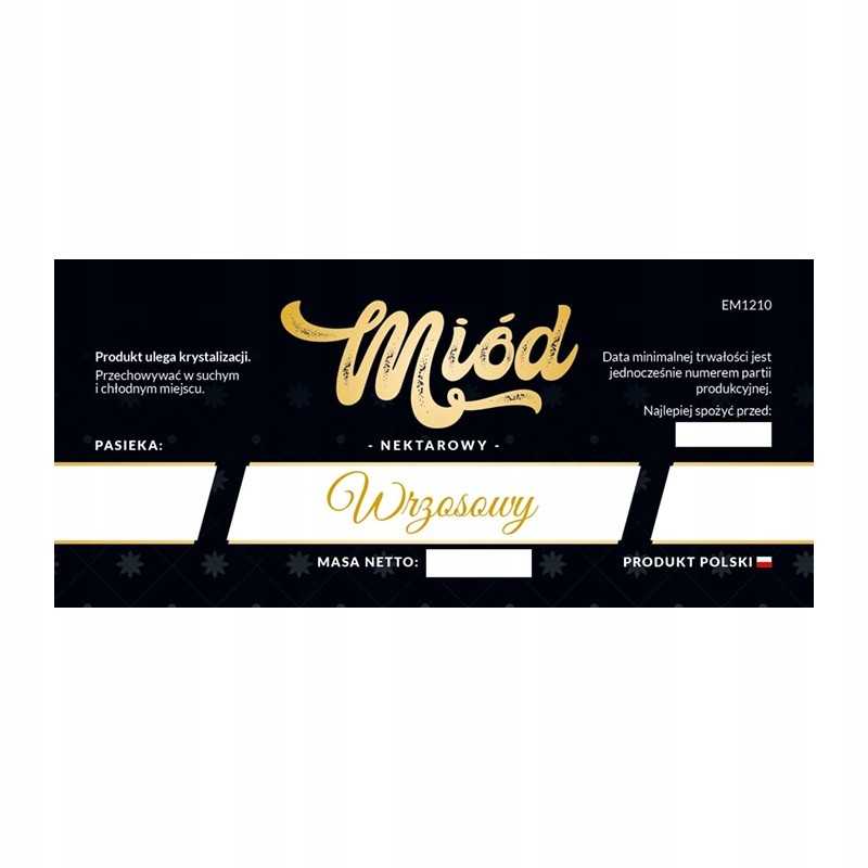 Etiketė viržių medui em1210 - maža