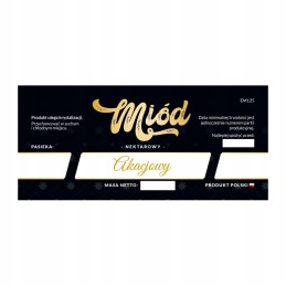 Akacijų medaus etiketė em125 - maža