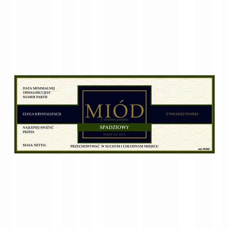 Lipčiaus medaus etiketė em106 - maža