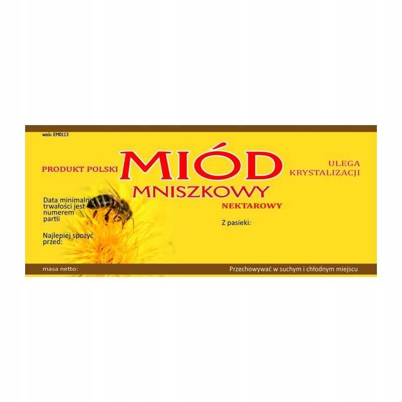 Etiketė kiaulpienių medui em0113 - mažas