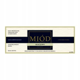 Akacijų medaus etiketė em105 maža