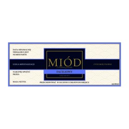 Facelijos medaus em1011 etiketė - maža