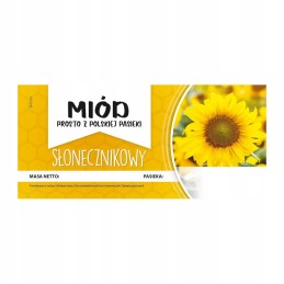 Saulėgrąžų medaus etiketė em1316 – maža