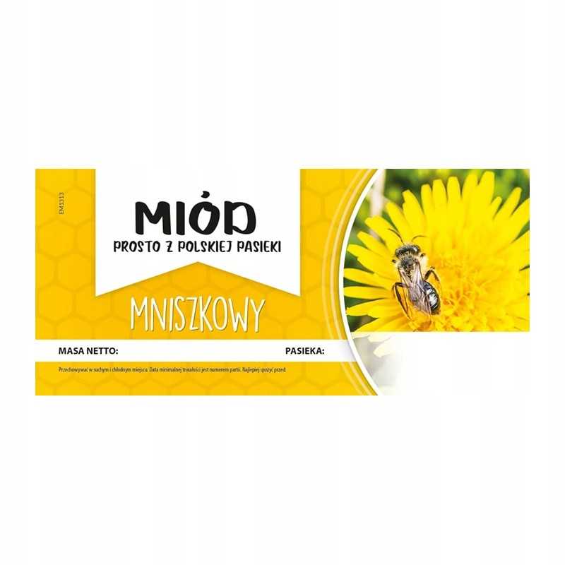 Etiketė kiaulpienių medui em1313 - mažas