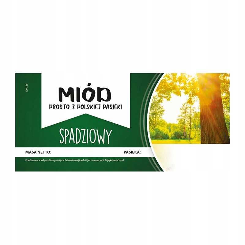 Lipčiaus medaus etiketė em136 - maža