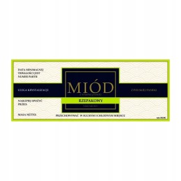 Etiketė rapsų medui em104d – didelis