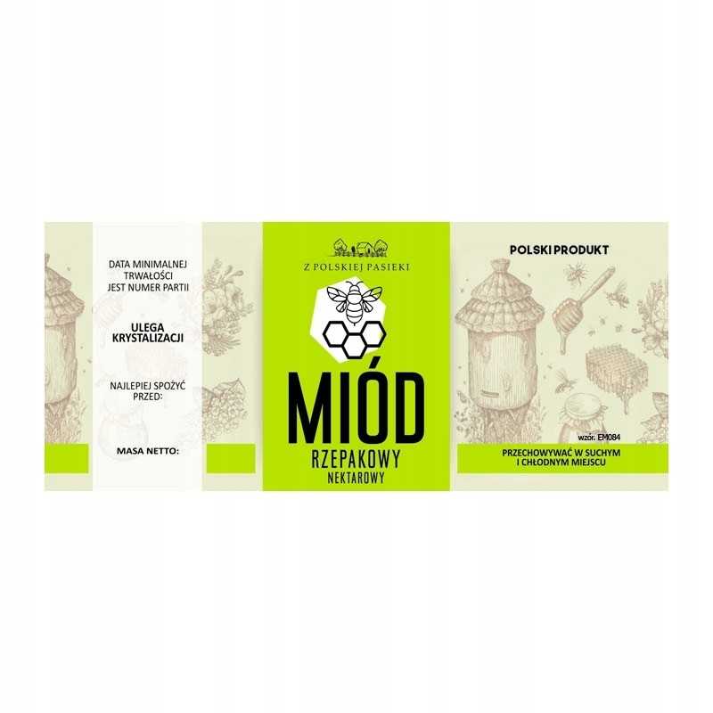 Rapsų medaus etiketė em084d – didelė