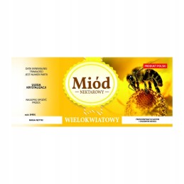 Kelių žiedų medaus etiketė em091d – didelė