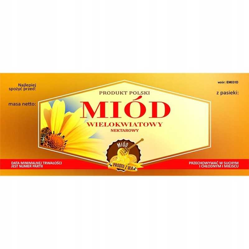 Kelių žiedų medaus etiketė em031d – didelė