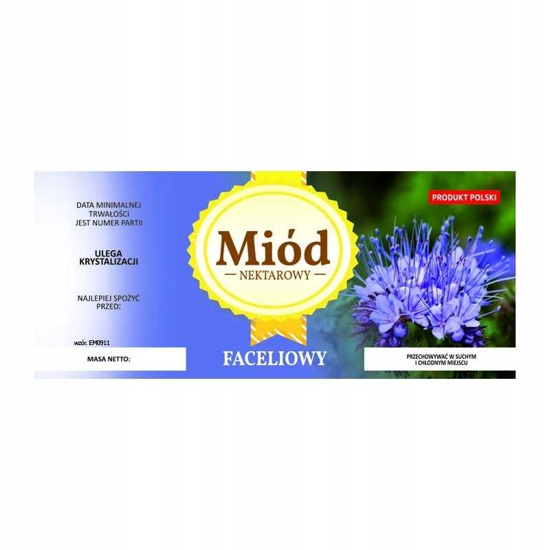 Facelijos medaus em0911d etiketė – didelė