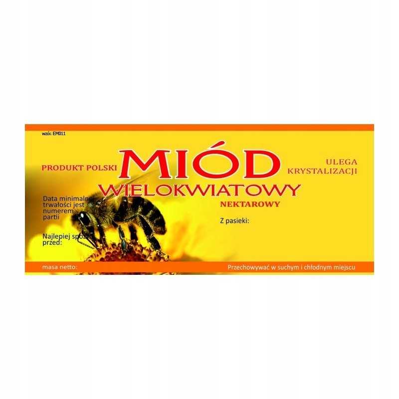 Kelių žiedų medaus em011d etiketė – didelė