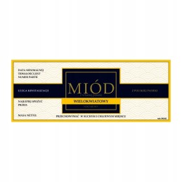 Daugiažiedžių medaus em101d etiketė – didelė