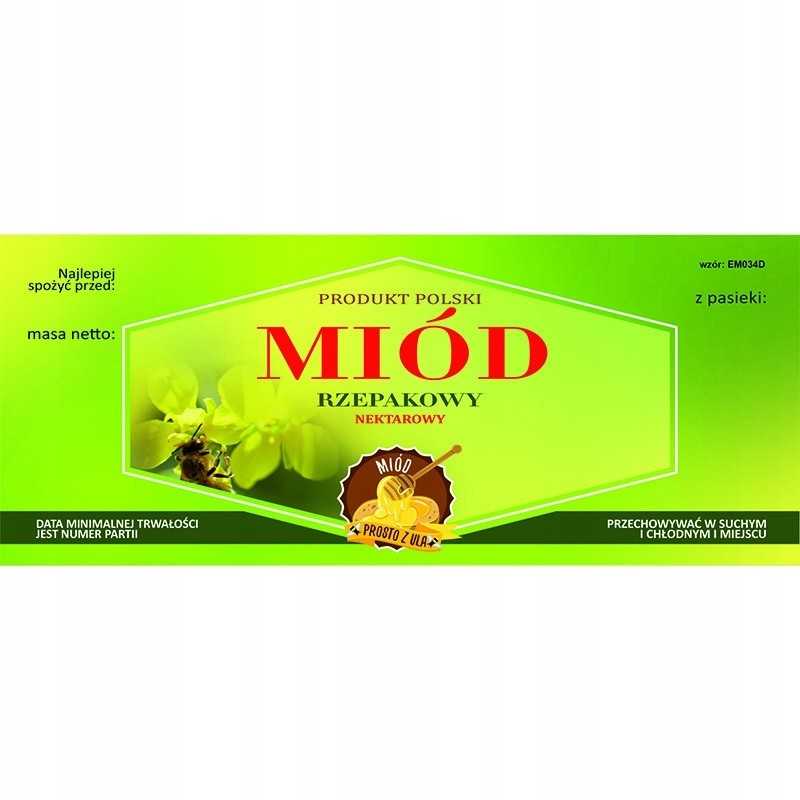 Rapsų medaus etiketė em034d – didelė