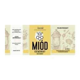 Kremo medaus etiketė em0812d – didelė