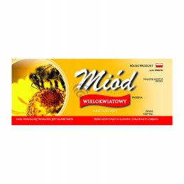 Kelių žiedų medaus etiketė em021d – didelė