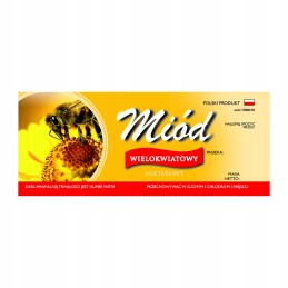 Kelių žiedų medaus etiketė em021d – didelė