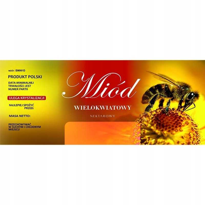 Kelių žiedų medaus etiketė em061d – didelė