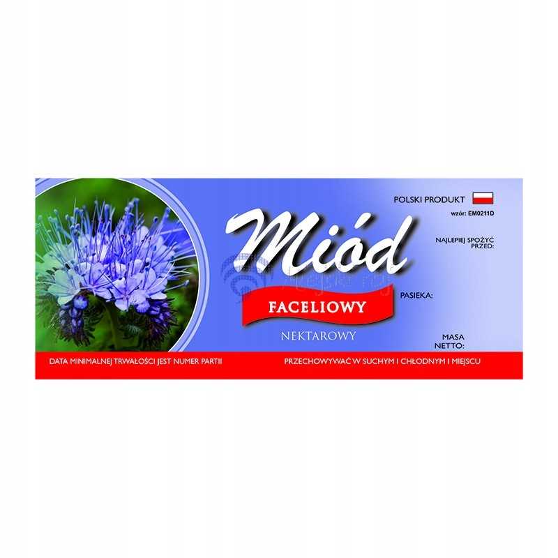 Facelijos medaus etiketė em0211d – didelė