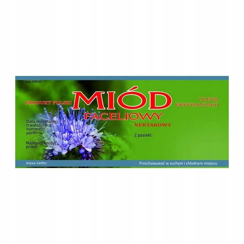 Facelijos medaus etiketė em0111d – didelė