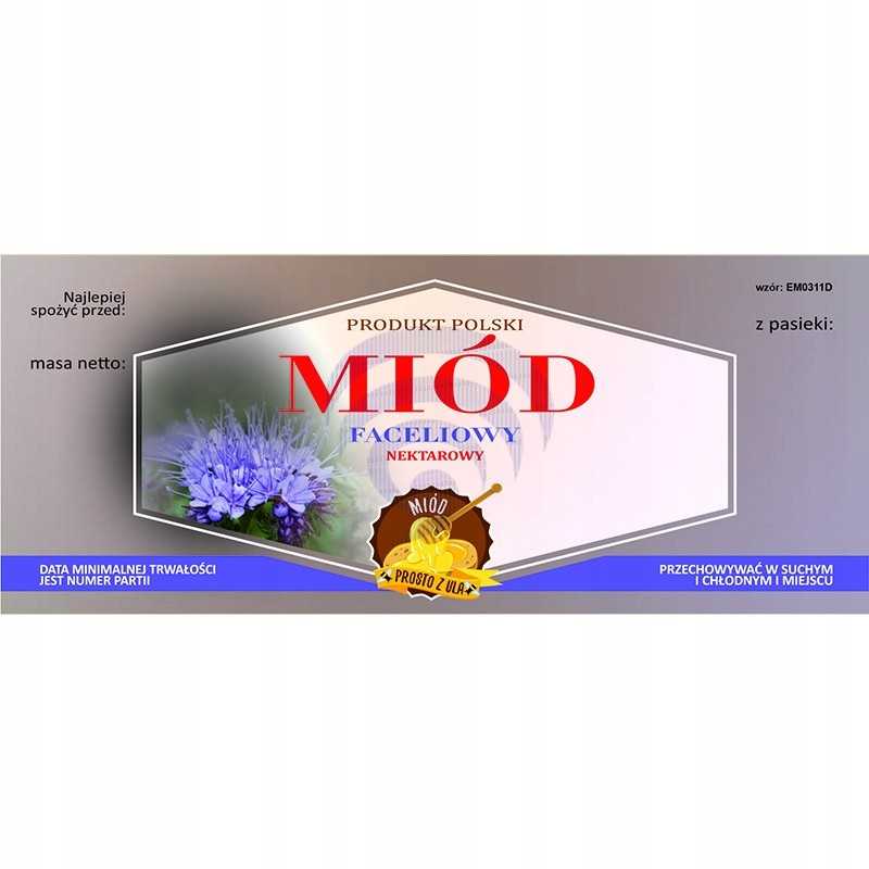 Facelijos medaus etiketė em0311d – didelė