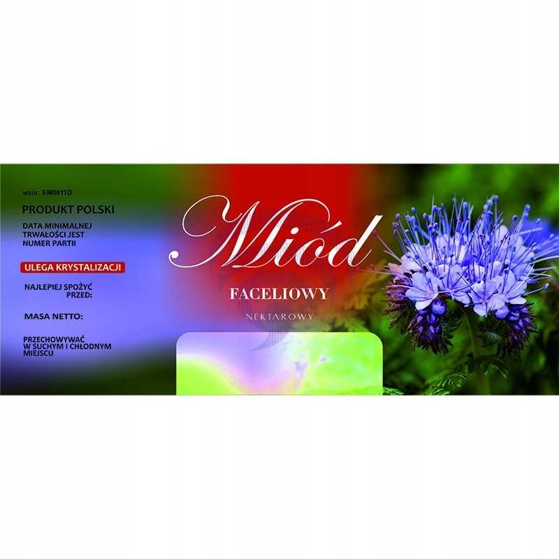 Facelijos medaus etiketė em0611d – didelė