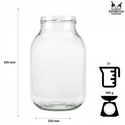 Stiklinis indelis 3 l 3000 ml