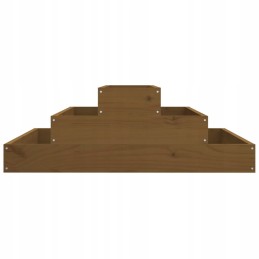 Flowerpot, honey brown, 80x80x27 cm, solid pine wood