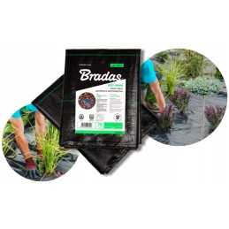 Anti-piktžolių agrarinis audinys, audinys nuo piktžolių, storas, juodas, 0,6x10 m