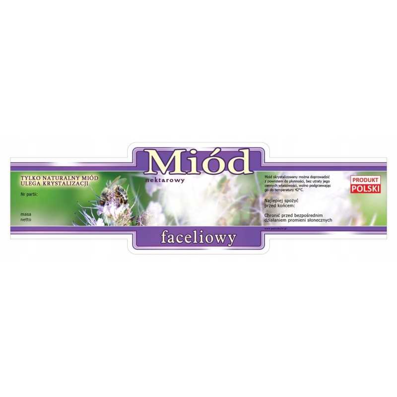 Etiketės facelijų medui (100 vnt) - E223 raštas