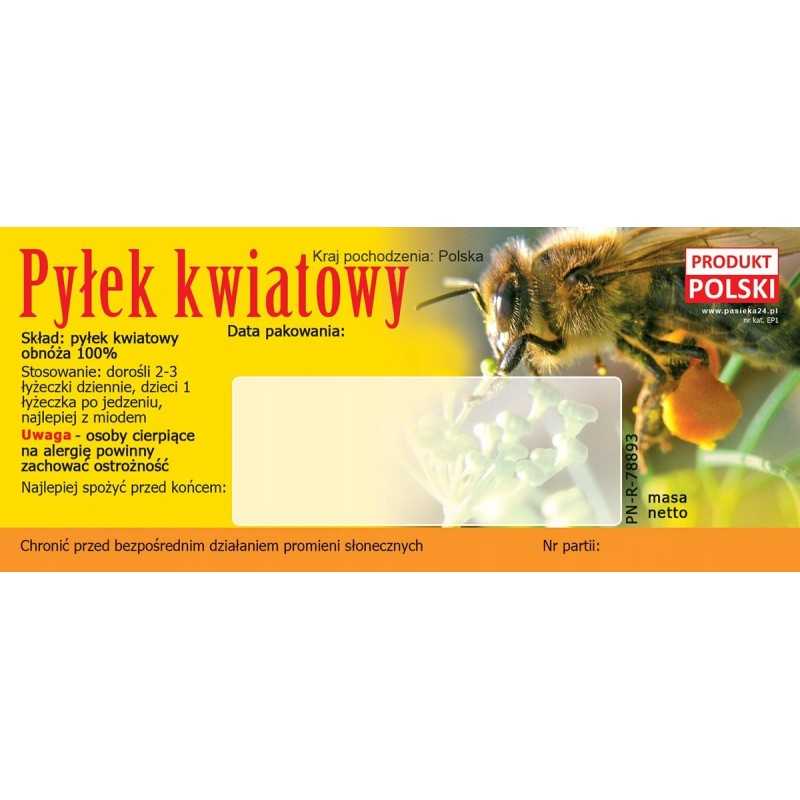 Žiedadulkių etikečių pakuotė (50 vnt.), EP1 raštas