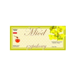 Etiketė 'rapsų medui' 155x60mm - 100 vnt.