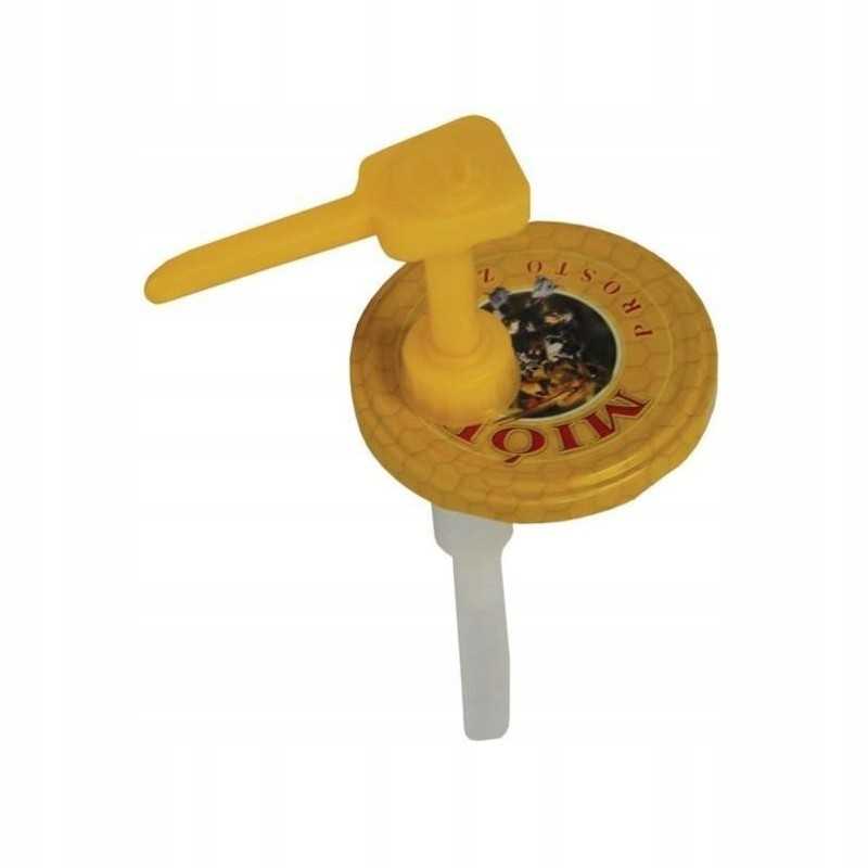 Plastikinis medaus dozatorius su dangteliais – 1 vnt.