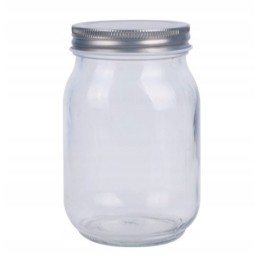 Žvakių indelis su sidabriniu dangteliu - 380 ml