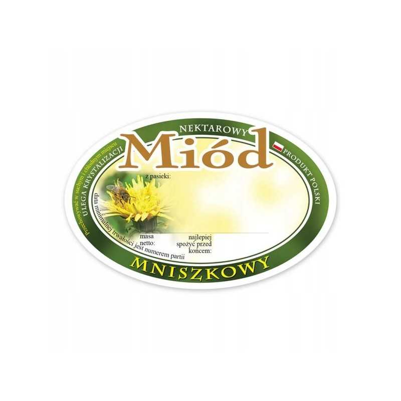 Etiketė, lipdukas medui 'kiaulpienių medus