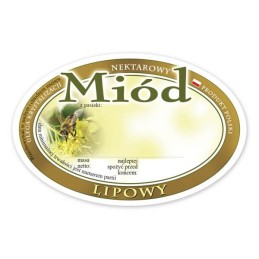 Ovali etiketė medui „liepų medus“